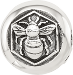 Sterling Silver Reflections Round Bee Hinged Bead