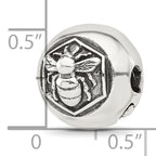Sterling Silver Reflections Round Bee Hinged Bead