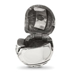 Sterling Silver Reflections Round Fancy Design Hinged Bead