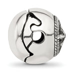 Sterling Silver Reflections Round Star Compass Hinged Bead
