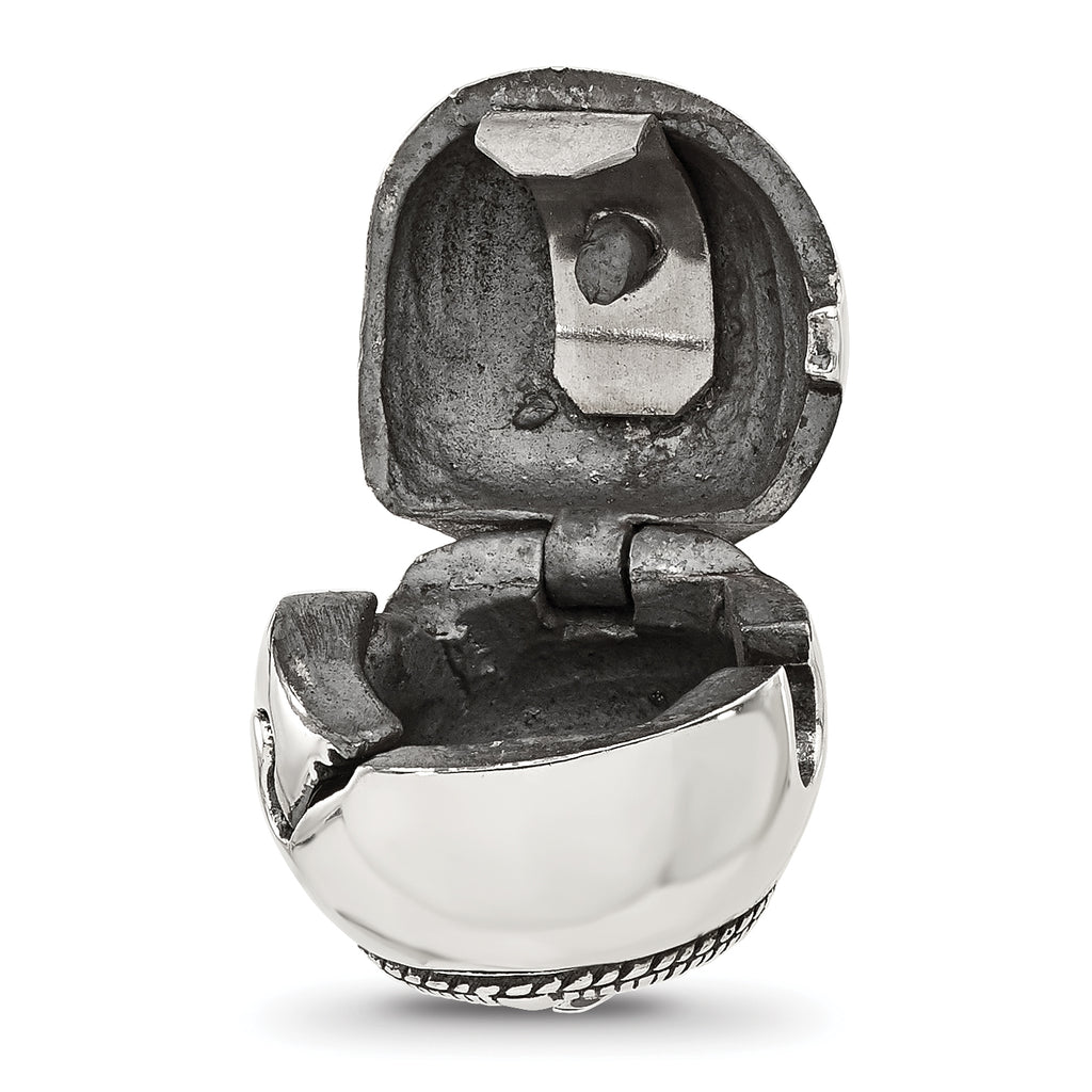 Sterling Silver Reflections Round Star Compass Hinged Bead