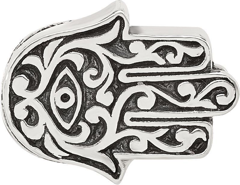 Sterling Silver Reflections Hamsa Hinged Bead
