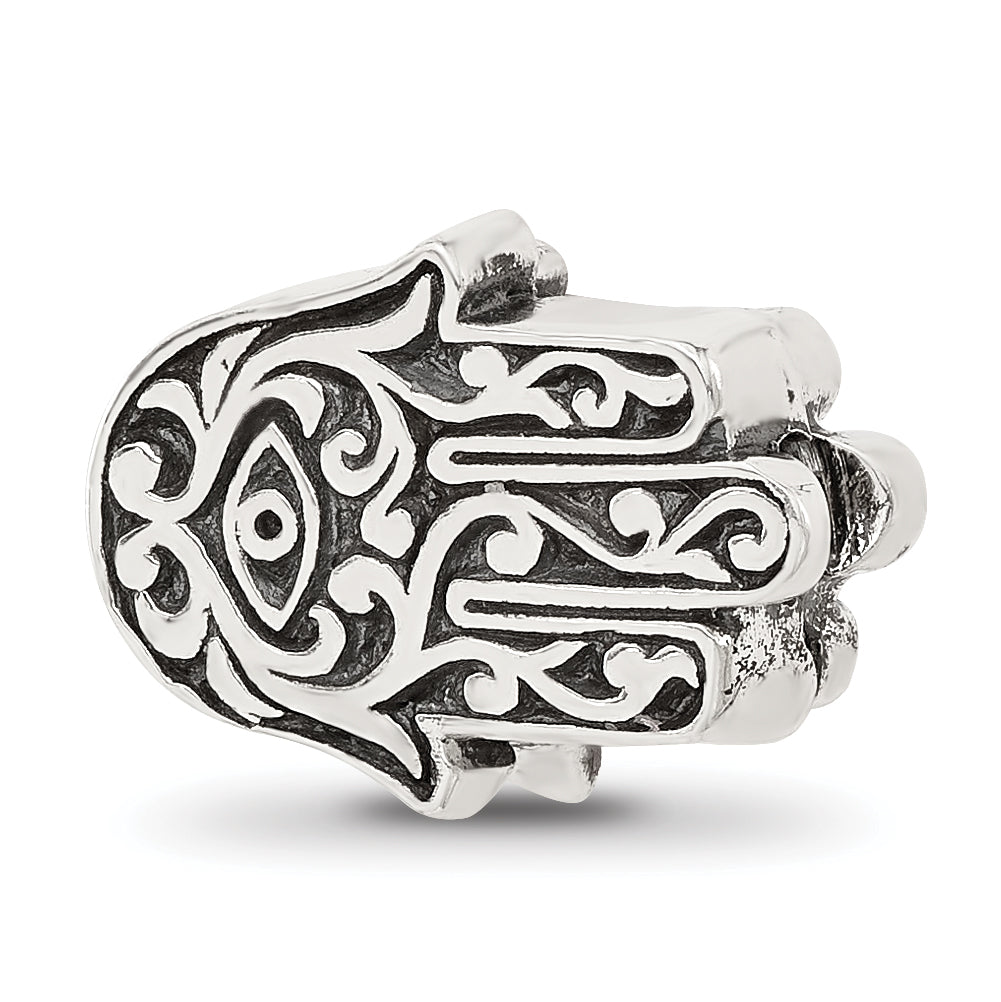 Sterling Silver Reflections Hamsa Hinged Bead Main image