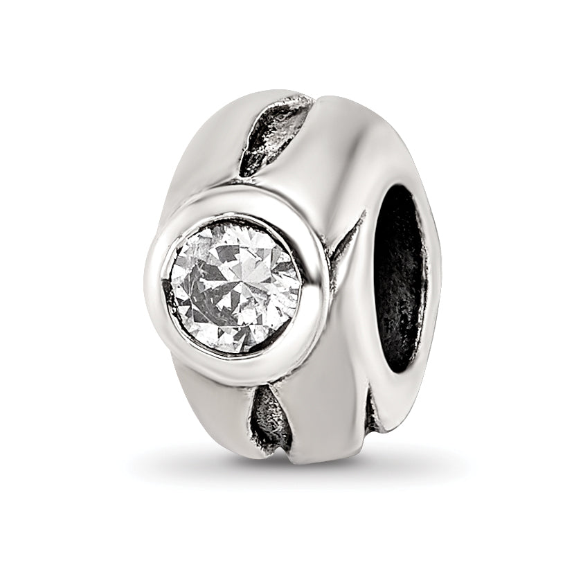 Sterling Silver Reflections CZ Bead Main image