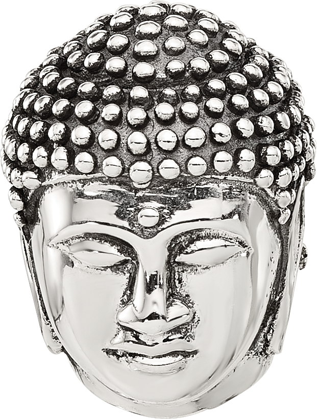 Sterling Silver Reflections Buddha Head Hinged Bead
