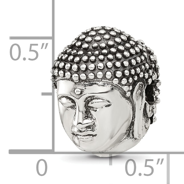 Sterling Silver Reflections Buddha Head Hinged Bead