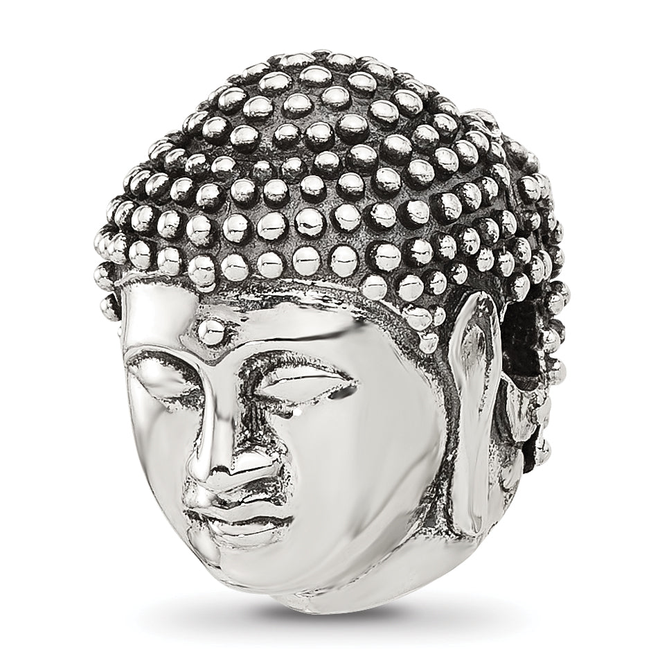 Sterling Silver Reflections Buddha Head Hinged Bead Main image