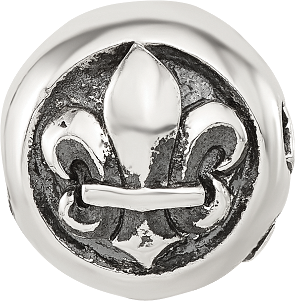 Sterling Silver Reflections Fleur-de-lis Hinged Bead