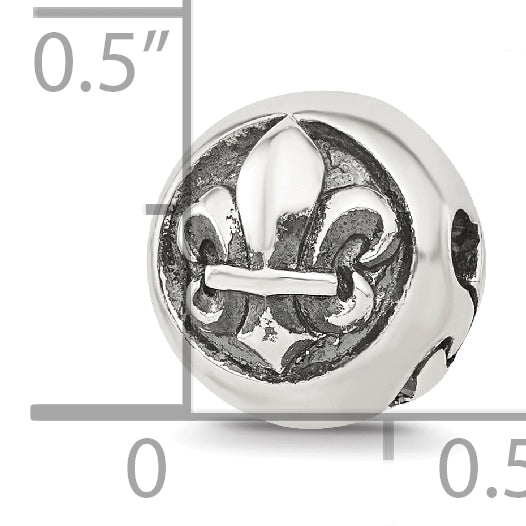 Sterling Silver Reflections Fleur-de-lis Hinged Bead