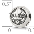 Sterling Silver Reflections Fleur-de-lis Hinged Bead