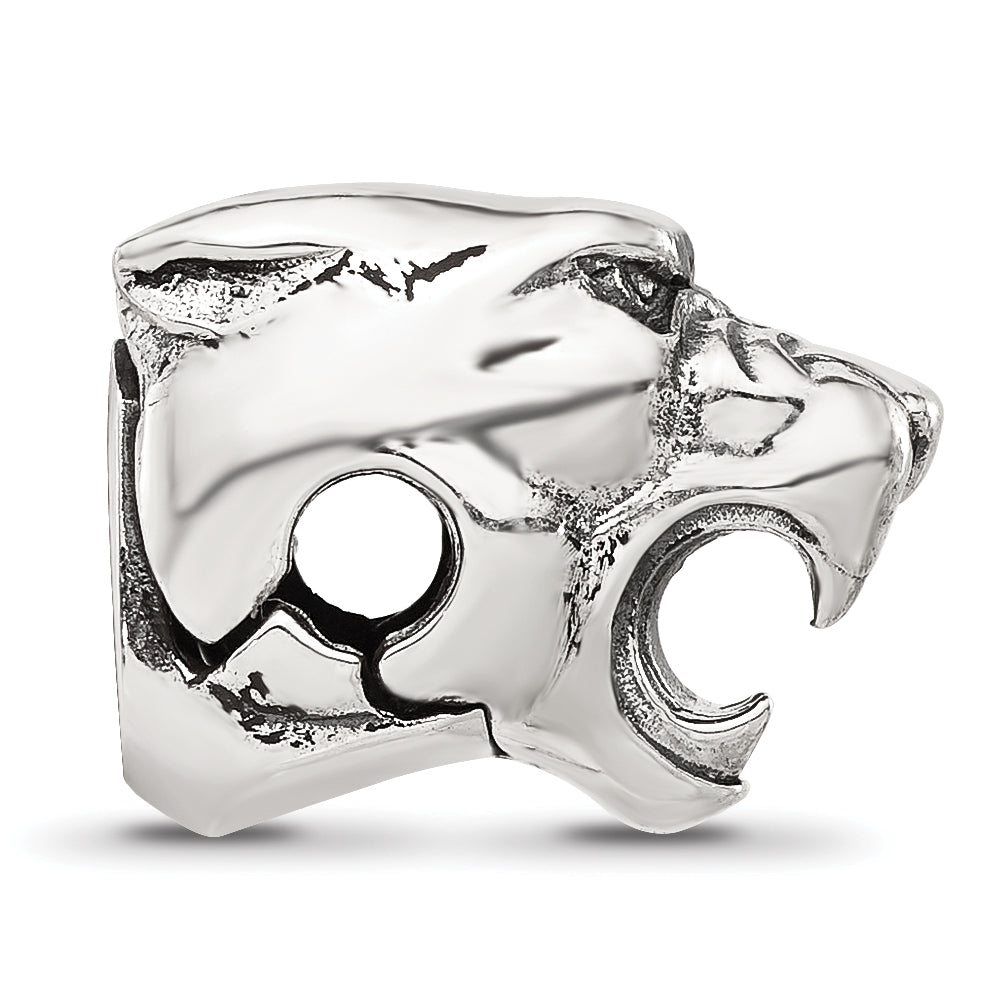 Sterling Silver Reflections Polished Panther Head Hinged Bead Secondary image