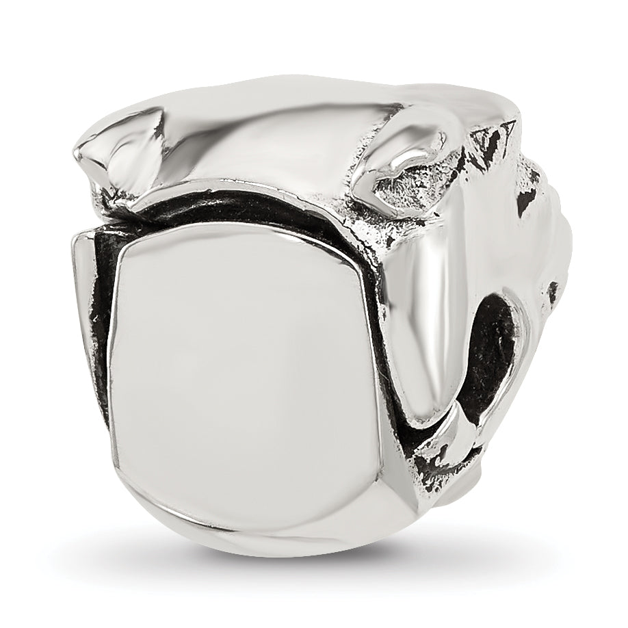 Sterling Silver Reflections Polished Panther Head Hinged Bead