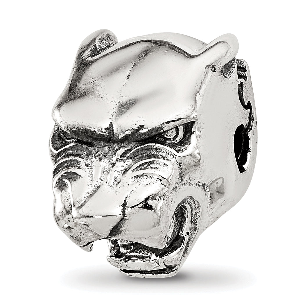 Sterling Silver Reflections Polished Panther Head Hinged Bead Main image