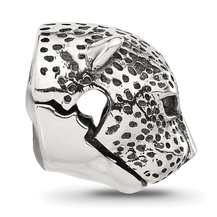 Sterling Silver Reflections Polished Jaguar Head Hinged Bead Secondary image