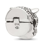 Sterling Silver Reflections Polished Jaguar Head Hinged Bead