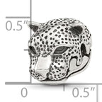 Sterling Silver Reflections Polished Jaguar Head Hinged Bead