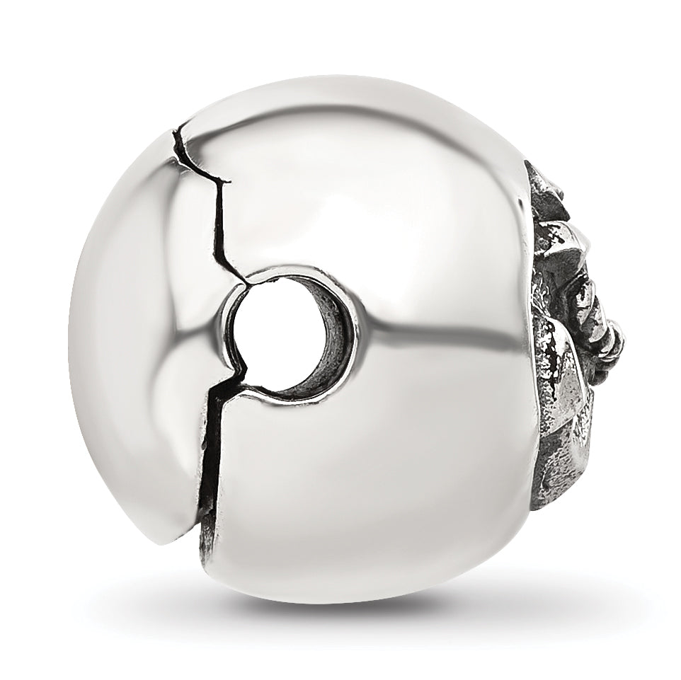 Sterling Silver Reflections Polished Circle Anchor Hinged Bead