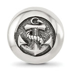 Sterling Silver Reflections Polished Circle Anchor Hinged Bead
