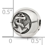 Sterling Silver Reflections Polished Circle Anchor Hinged Bead
