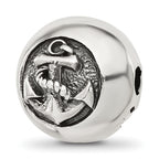 Sterling Silver Reflections Polished Circle Anchor Hinged Bead