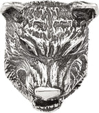 Reflection Beads Sterling Silver Polished Wolf Head Hinged Bead - Sophia Jewelers