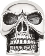 Reflection Beads Sterling Silver Antiqued Skull Hinged Bead - Sophia Jewelers