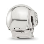 Sterling Silver Reflections Antiqued Skull Hinged Bead