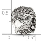 Sterling Silver Reflections Antiqued Eagle Head Hinged Bead