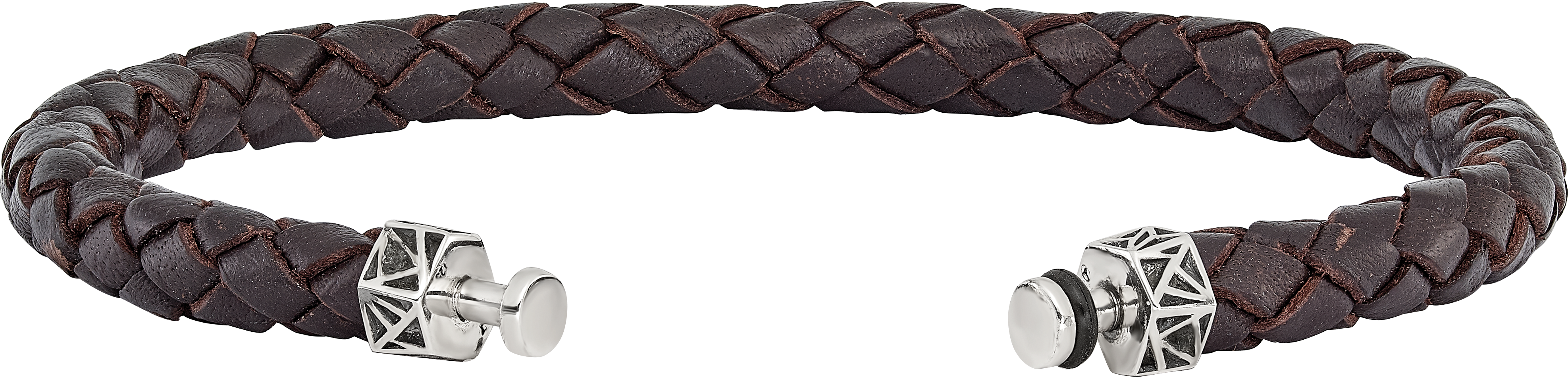 Sterling Silver Reflections 6mm Brown Gen. Leather 8.5in Bracelet/Bead not included, sold seperately