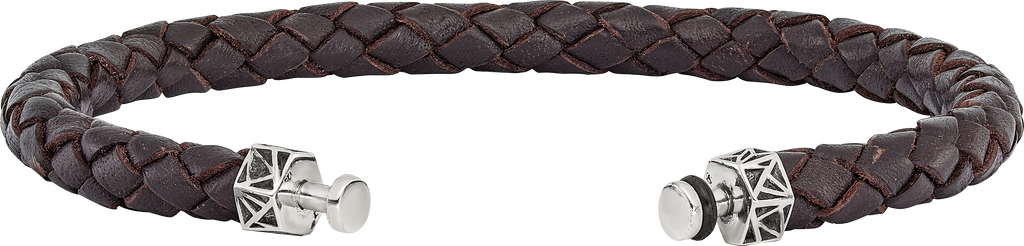 Sterling Silver Reflections 6mm Brown Gen. Leather 8.5in Bracelet/Bead not included, sold seperately