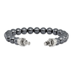 Sterling Silver Reflections 10mm Hematite Beaded 8.5in Bracelet/Bead not included, sold seperately
