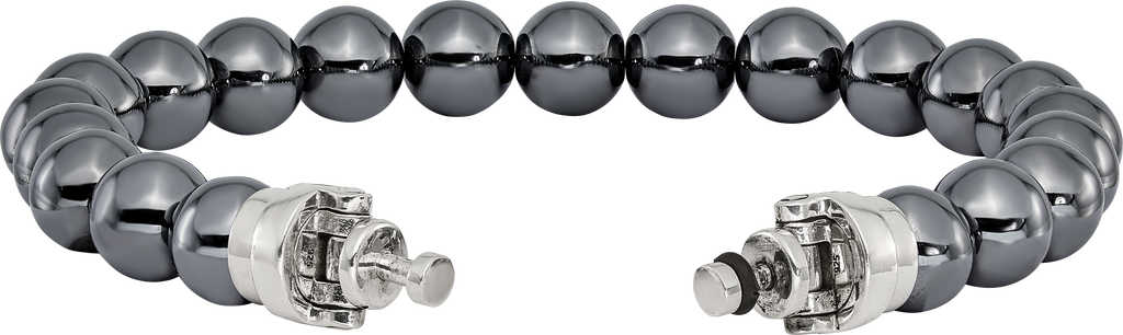 Sterling Silver Reflections 10mm Hematite Beaded 8.5in Bracelet/Bead not included, sold seperately