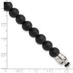 Sterling Silver Reflections 8mm Matte Black Onyx Beaded 8.5in Bracelet/Bead not included, sold seperately