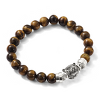 Sterling Silver Reflections 10mm Tigers Eye Beaded 8.5in Bracelet/Bead not included, sold seperately