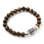 Sterling Silver Reflections 10mm Tigers Eye Beaded 8.5in Bracelet/Bead not included, sold seperately