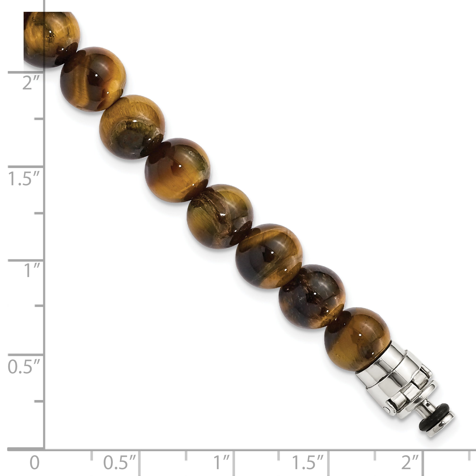 Sterling Silver Reflections 8mm Tigers Eye Beaded 8in Bracelet/Bead not included, sold seperately