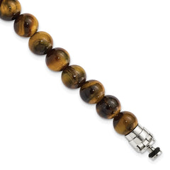 Sterling Silver Reflections 8mm Tigers Eye Beaded 8.5in Bracelet/Bead not included, sold seperately