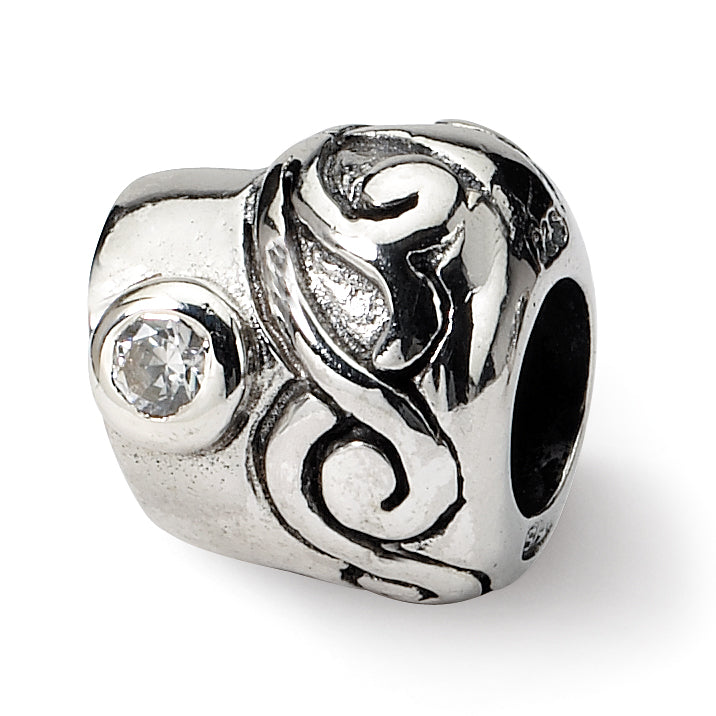 Sterling Silver Reflections CZ Bead