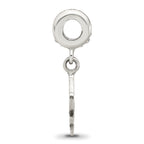 Sterling Silver Reflections Crystal Lotus Flower Dangle Bead