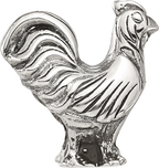 Sterling Silver Reflections Polished Rooster Bead