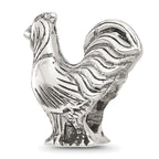 Sterling Silver Reflections Polished Rooster Bead