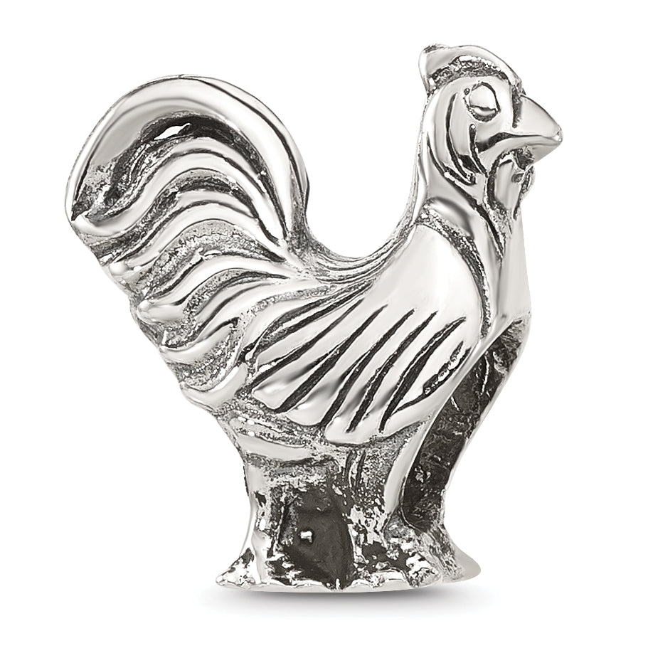 Sterling Silver Reflections Polished Rooster Bead Main image