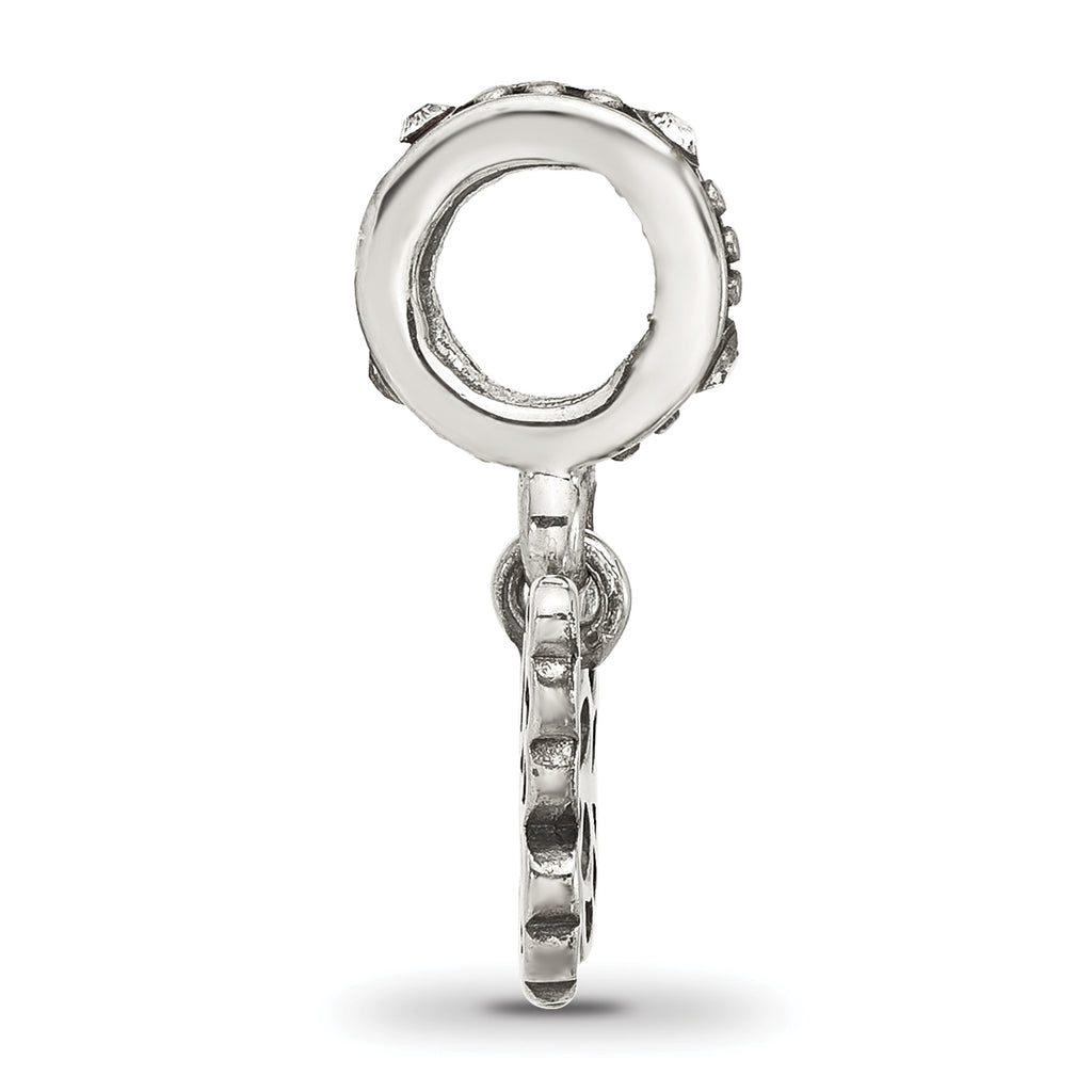 Sterling Silver Reflections Crystal Butterfly Dangle Bead