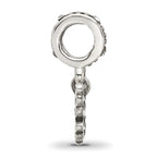 Sterling Silver Reflections Crystal Butterfly Dangle Bead