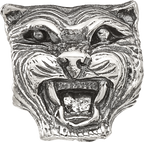 Sterling Silver Reflections Antiqued Tiger Head Bead