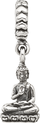 Sterling Silver Reflections Antiqued Budda Dangle Bead
