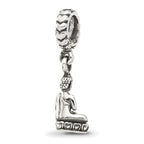 Sterling Silver Reflections Antiqued Budda Dangle Bead