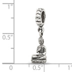 Sterling Silver Reflections Antiqued Budda Dangle Bead