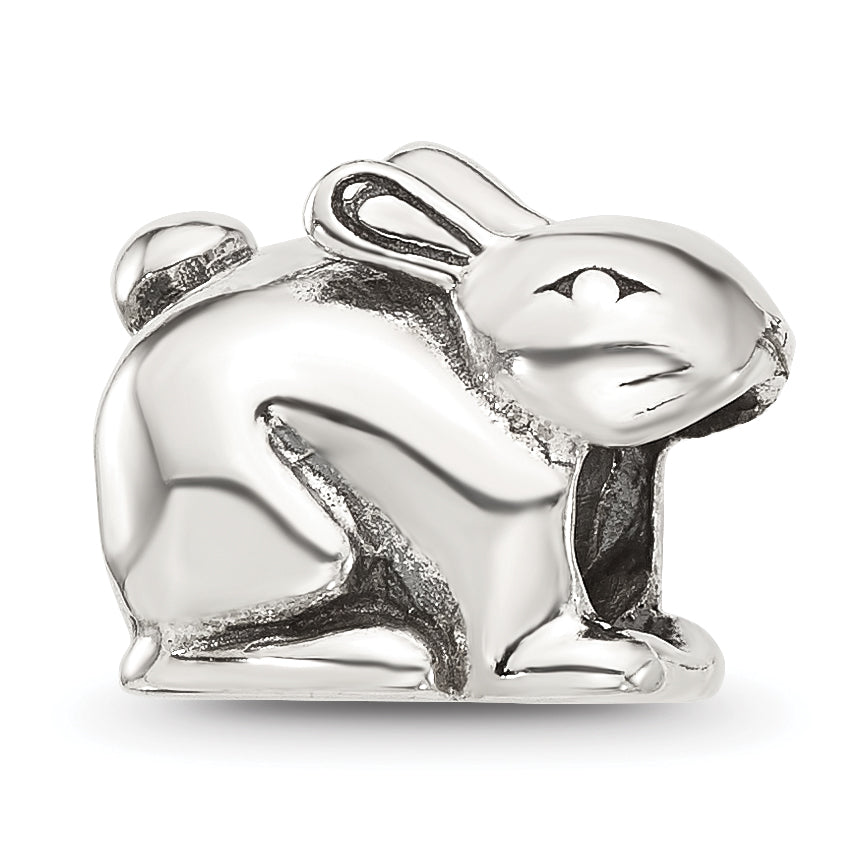 Sterling Silver Reflections Antiqued Rabbit Bead Main image