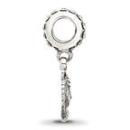 Sterling Silver Reflections Crystal Tiger Head Dangle Bead